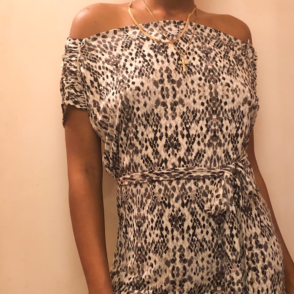 Off the shoulder mini dress
